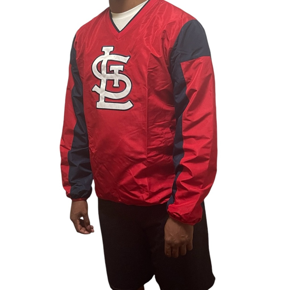 GIII SPORTS JACKET BY CARL BANKS ST.LOUIS CARDINALS MLB MEN RED PULLOVER SIZE L